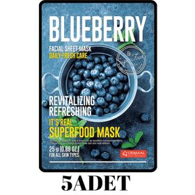 Dermal 5x25 gr Yaban Mersini It's Real Super Gıda Yüz Maskesi