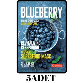 Dermal 5x25 gr Yaban Mersini It's Real Super Gıda Yüz Maskesi
