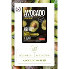 Dermal It's Real Superfood Avokado Pürüzsüzleştirici Yüz Maskesi