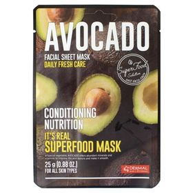 Dermal It's Real Superfood Avokado Pürüzsüzleştirici Yüz Maskesi