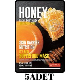 Dermal It's Real Superfood Bal 5 Adet Yüz Maskesi