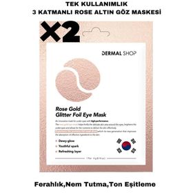 Dermal Rose Gold Glitter Foil 2x4 gr Göz Maskesi