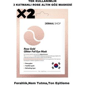 Dermal Rose Gold Glitter Foil 2x4 gr Göz Maskesi