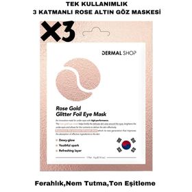 Dermal Rose Gold Glitter Foil 3x4 gr Göz Maskesi