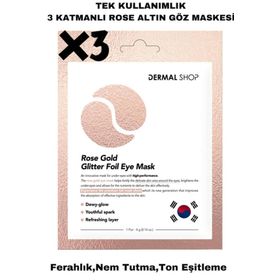 Dermal Rose Gold Glitter Foil 3x4 gr Göz Maskesi