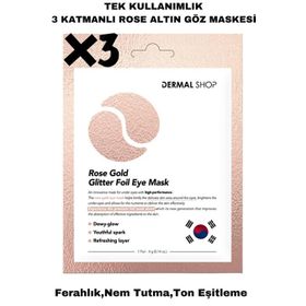 Dermal Rose Gold Glitter Foil 3x4 gr Göz Maskesi