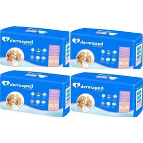 Dermaped 30'lu 4 Paket 120 Adet Belbantlı XL Hasta Bezi