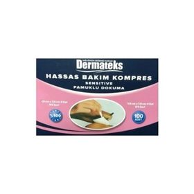 Dermateks 7.5x7.5 cm 5'li 100 Adet Hassas Dokuma Steril Gazlı Bez