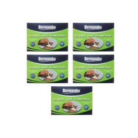Dermateks 7.5x7.5 cm 5'li 100 Adet Hassas Dokuma Steril Gazlı Bez