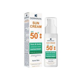 Dermavia SPF50+ 100 ml Akneye Meyilli Ciltler İçin Güneş Kremi