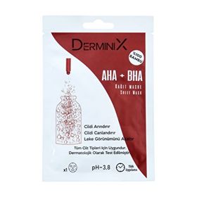 Derminix AHA BHA Canlandırıcı ve Arındırıcı Yüz Kağıt Maske