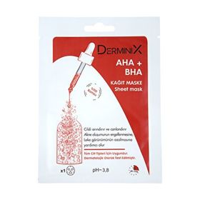 Derminix AHA BHA Canlandırıcı ve Arındırıcı Yüz Kağıt Maske