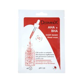 Derminix AHA BHA Canlandırıcı ve Arındırıcı Yüz Kağıt Maske