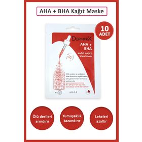 Derminix AHA BHA Canlandırıcı ve Arındırıcı Yüz Kağıt Maske
