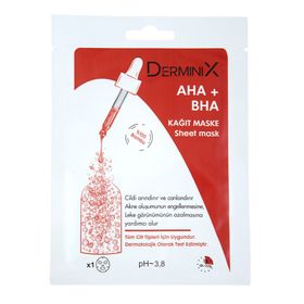 Derminix AHA BHA Canlandırıcı ve Arındırıcı Yüz Kağıt Maske