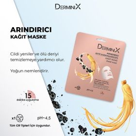 Derminix Aktif Karbon ve Zencefil Arındırıcı Kağıt Maske