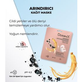 Derminix Aktif Karbon ve Zencefil Arındırıcı Kağıt Maske