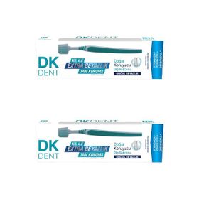 Dermokil 2 Adet Dk Dent Klasik Florürsüz 75 ml Diş Macunu + Diş Fırçası