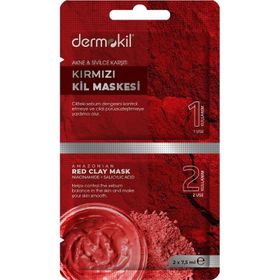 Dermokil 2 x 7,5 ml Kırmızı Kil Maskesi