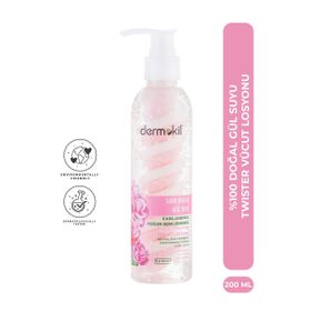 Dermokil 200 ml Doğal Gül Suyu Canlandırıcı Yoğun Nemlendirici Twister Vücut Losyonu
