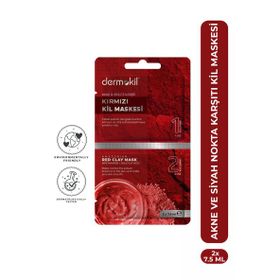 Dermokil 2x7.5 ml Akne Sivilce Karşıtı Kırmızı Kil Maskesi