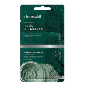 Dermokil 2x7.5 ml Peeling Etkili Yeşil Kil Maskesi