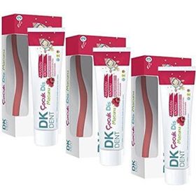 Dermokil 3 Adet Dk Dent Ahududu Aromalı Florürsüz 50 ml Çocuk Diş Macunu + Diş Fırçası
