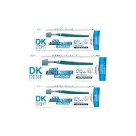 Dermokil 3 Adet Dk Dent Klasik Florürsüz 75 ml Diş Macunu + Diş Fırçası