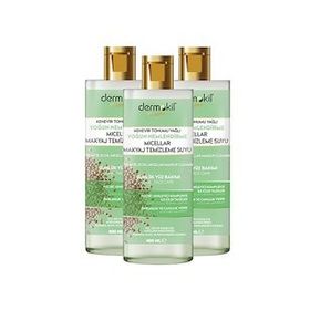 Dermokil 3x400 ml Micellar Kenevir Tohumu Yağlı Makyaj Temizleme Suyu