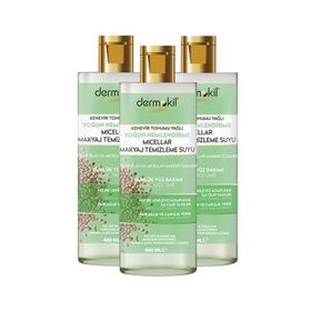Dermokil 3x400 ml Micellar Kenevir Tohumu Yağlı Makyaj Temizleme Suyu