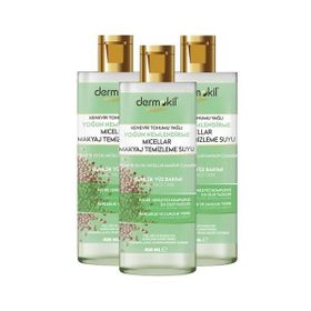 Dermokil 3x400 ml Micellar Kenevir Tohumu Yağlı Makyaj Temizleme Suyu