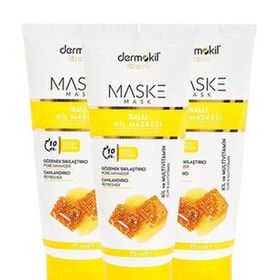 Dermokil 3x75 ml Ballı Kil Maskesi
