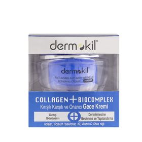 Dermokil 50 ml Collagen Biocomplex Yaşlanma Karşıtı Gece Bakım Kremi