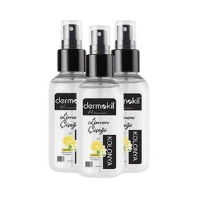Dermokil 80° 3x100 ml Sprey Limon Çiçeği Alkollü Kolonya