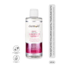 Dermokil Cilt Tonu Eşitleyici Hyaluron Micellar 400 ml Makyaj Temizleme Suyu