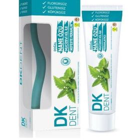 Dermokil Diş Fırçası Hediyeli 75 ml Vegan Nane Özlü Florürsüz Diş Macunu +Diş fırçası