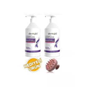 Dermokil Dökülme Karşıtı 2x1000 ml Şampuan +Saç Masaj Tarağı
