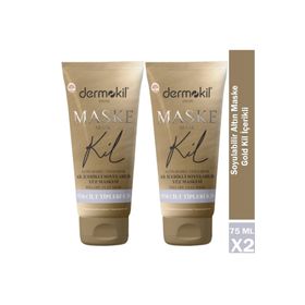 Dermokil Gold 2x75 ml Kil İçerikli Soyulabilir Yüz Maskesi