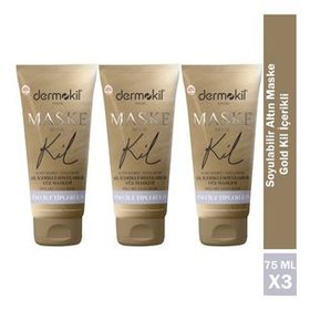 Dermokil Gold 3x75 ml Kil İçerikli Soyulabilir Yüz Maskesi