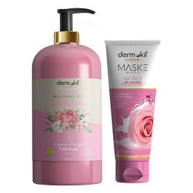 Dermokil Gül Özlü 500 ml Jel Sabun + Gül Özlü 75 ml Maske