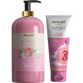 Dermokil Gül Özlü 500 ml Jel Sabun + Gül Özlü 75 ml Maske