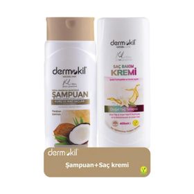 Dermokil Hindistan Cevizli 400 ml Şampuan + 400 ml Hindistan Cevizli Saç Kremi