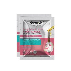 Dermokil Hyaluronik Asit 2x23 gr Serum Kağıt Maske