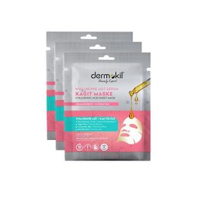 Dermokil Hyaluronik Asit 3x23 gr Serum Kağıt Maske