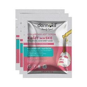 Dermokil Hyaluronik Asit 3x23 gr Serum Kağıt Maske