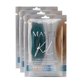 Dermokil Kenevir Tohumu Yağı 3x15 ml Kil Yüz Maskesi