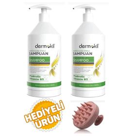 Dermokil Kepeğe Karşı Etkili 2x1000 ml Şampuan ve Saç Masaj Tarağı
