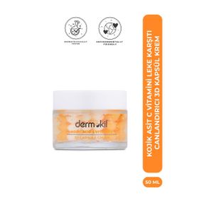 Dermokil Kojik Asit C Vitamini Leke Karşıtı Canlandırıcı 3D Kapsül 50 ml Krem