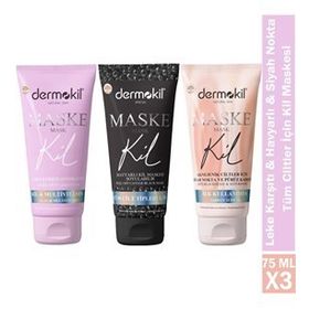 Dermokil Leke Karşıtı + Siyah Nokta + Havyar Özlü 3x75 ml Soyulabilir Maske