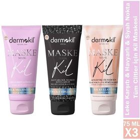 Dermokil Leke Karşıtı + Siyah Nokta + Havyar Özlü 3x75 ml Soyulabilir Maske